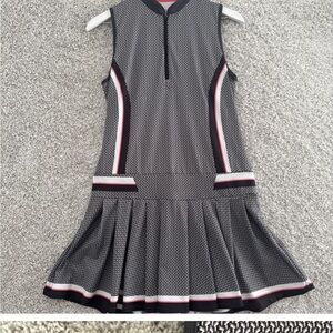 Lucky in Love Black and White Dress with Pink Accents